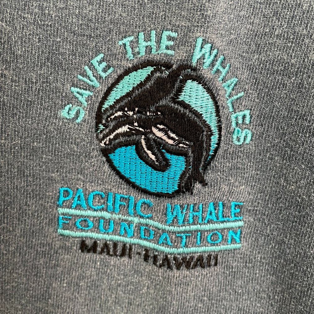 Sansegal Save the Whales Hawaii Knit Polo Shirt XL